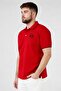 Men Regular Fit Embroidered Logo Long Sleeve Polo Shirt, Red - 2