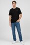 Men Crew Neck Short Sleeve Brand Logo T-Shirt, Black - 5