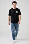 Men Crew Neck Short Sleeve Brand Logo T-Shirt, Black - 2