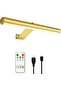 Battery-Operated Frame Picture Light with Remote, Timer & Dimmer 3-Color Rechargeable Picture Lamp (Gold-Plated)