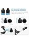 14 - pc microphone bracket adapter set, including 2 extension tubes, 1/4 to 5/8 and 3/8 to 5/8 threaded screw brackets for microphone arms, camera... - 2