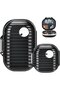 2 pieces Travel Pill Box Portable with 7 Compartments for Vitamins and Medicine Storage, One large, one small, black