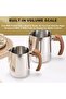 600ml Stainless Steel Milk Frothing Pitcher with Handle, Espresso Cappuccino Latte Art Pouring Cup - 6