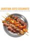 Tray - Round Plates - 6 Pieces - 18 cm - Stainless Steel - Ideal for Barbecue - Suitable for Home Use - 2