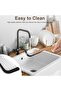 Kitchen spatula set with 2 pieces, with wooden handle and silicone head, heat-resistant kitchen utensil, for cooking fish, eggs, steak, pancakes - 3