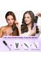 Cordless 3-in-1 Heated Hair Straightener & Curling Comb Brush (Purple, 22.5 x 4.4 cm) - 2