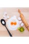 Cooking Spoons - 4-Pack Non-Stick Heat-Resistant Silicone Mixing Spoons - 20.3x4.5 cm - Black - 5