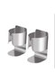 Two electric toothbrush holders, made of stainless steel, wall-mounted, suitable for bathrooms, kitchens, and other locations.