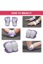 Purple 8.2x12.4x9 cm Children Roller Skate Protective Gear Set - 5