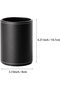 Round pen holder, PU leather pencil mug, desktop stationery organizer, office desk organizer, office accessory container (black) - 2