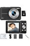 Digital Camera - Camera - Camera - Compact Camera - Vlog Camera - For Children - Beginner-Friendly - Black - Includes 32GB SD card & Camera Bag