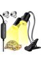Reptile Heat Lamp Dimming Function - Durable - Ceramic - E27 UVA + UVB Hot Long Spotlight - Sturdy Clip - Suitable for Bulbs - Black