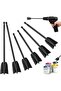 6-Piece Reusable Plastic Paint Mixing Paddle for 1/4-Inch Drill Bit, Mixes Epoxy Resin, Oil, Ceramic Glaze & Latex - 2