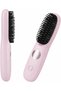 Rechargeable Cordless Hair Straightener Brush & Heated Styling Comb (Pink)
