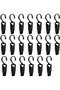 20 anti-slip wearable clips - 360° rotating clips - suitable for travel hats, scarves, socks, etc. (black)