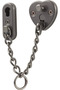 Heart-shaped door lock chain, made of gray stainless steel