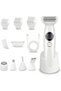 Women's Shaver - Face Trimmer - Skin Care & Body - 5-in-1 Interchangeable Heads - IPX7 Waterproof - White