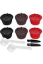 Reusable, refillable coffee capsule filter cup set, including spoon and brush.