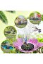 Solar Fountain Bird Bath with Olive Green Flower - Automatic and Wireless Outdoor - 3