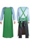 Waterproof Rubber Apron 43" 109.2cm Tear-Resistant Heavy-Duty Vinyl Padded Cross-Back Dishwasher Apron for Restaurant Green