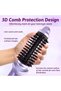 Cordless 3-in-1 Heated Hair Straightener & Curling Comb Brush (Purple, 22.5 x 4.4 cm) - 3