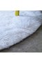 Round, long-pile rug, suitable for living room, bedroom, dining room, or children's room. Non-slip rug (white, 120cm x 120cm). - 3