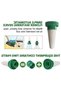 4-piece Green Ceramic Water Dripper - Plant Waterer Spikes - Ideal for Indoor & Outdoor Potted Plants - 2