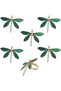 6-Piece Napkin Ring Set - Insect-Shaped Napkin Ring Set - For Thanksgiving, Family Gatherings, & Table Decorations - Gold