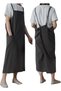 Japanese-style apron, adjustable, made of soft cotton and linen, with two pockets, suitable for florists, baristas, chefs, etc., in black.