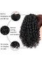 Synthetic hair extensions with fine curls, suitable for ponytails - clip-on hair extensions for women and girls. - 5