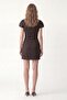 Coffee Collar Detailed Mini Dress - 5
