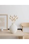 Decorative White Twisted Design Vase Stylish Desktop Accessory 14cm Height - 2