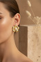 Yellow Flower Pearl Detailed Women's Bijouterie Earrings - 5