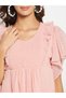 Women Smocked Ruffle Sleeve Peplum Top - 4