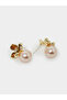 Floral Faux Pearl Dangle Earrings - 2