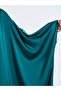 Green Solid Batwing Sleeves Open Front Abaya - 4