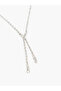 Embellished Y Necklace and Earrings Set - 4