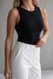 Women's Crew Neck Lycra Basic Sleeveless Bodysuit