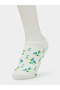 Pack of 5 - Multi-Color Floral Embroidered Ankle Socks - 4