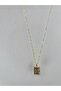 Special Series Square Evil Eye Stone Xp Gold Color Necklace - 2