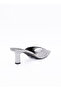 Textured Heel Mule Sandals - 3