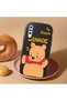 Samsung Galaxy A30S Compatible Case Camera Protector Black Silicone Couple Phone Case Bear Pattern - 2