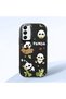 Samsung Galaxy A05S Compatible Case Camera Protector Black Silicone Couple Phone Case Panda Pattern