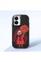 Vivo Y02S Compatible Case Camera Protective Black Silicone Couple Phone Case Girl Patterned