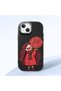 iPhone 15 Plus Compatible Case Camera Protector Black Silicone Couple Phone Case Girl Patterned