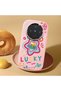 Vivo X300 Compatible Case Camera Protector Pink Silicone Couple Phone Case Heart Pattern - 2