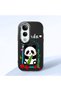Vivo V50 Lite Compatible Case Camera Protector Black Silicone Couple Phone Case Panda Patterned