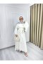 8054 Tulle Cape Detailed Dress - 2