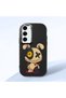 Samsung Galaxy S23 Compatible Case Camera Protector Black Silicone Couple Phone Case Character Patterned