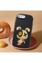 حافظة متوافقة مع هاتف iPhone 8 Plus، حافظة حماية للكاميرا من السيليكون الأسود، حافظة هاتف مزدوجة بنمط شخصيات - 2